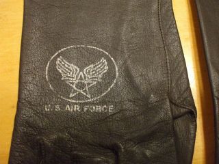 U.  S.  Air Force dark brown leather flying gloves Summer B - 3A great shape WW2 4