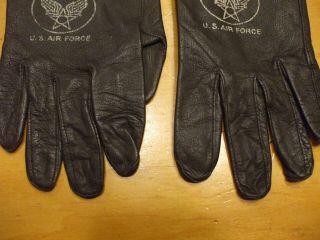 U.  S.  Air Force dark brown leather flying gloves Summer B - 3A great shape WW2 6