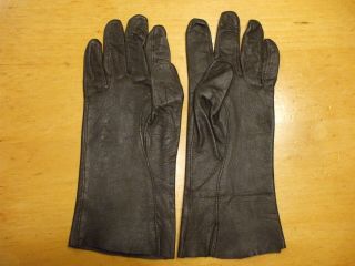 U.  S.  Air Force dark brown leather flying gloves Summer B - 3A great shape WW2 8