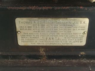 Antique THOMAS EDISON GEM Phonograph Player w 9 Cylinders  no crank 2