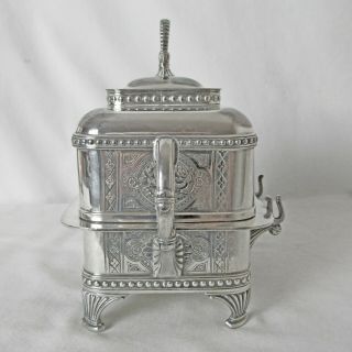 TUFTS SILVER PLATED BUTTER DISH AESTHETIC PERIOD C: 1870 STRIKING DESIGN 4