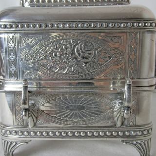 TUFTS SILVER PLATED BUTTER DISH AESTHETIC PERIOD C: 1870 STRIKING DESIGN 8