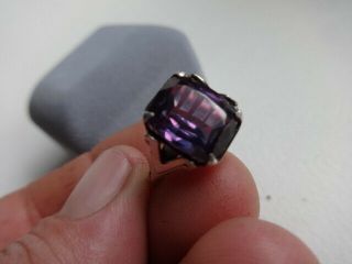 Fine Antique Natural Alexandrite Color Changing Gemstone Ring/art Deco/875silver