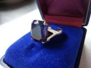 Fine Antique Natural Alexandrite Color Changing Gemstone Ring/Art Deco/875Silver 2