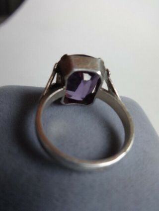 Fine Antique Natural Alexandrite Color Changing Gemstone Ring/Art Deco/875Silver 6