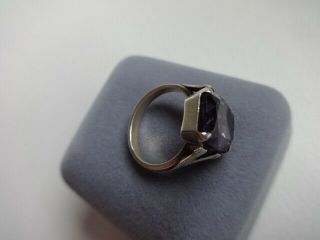 Fine Antique Natural Alexandrite Color Changing Gemstone Ring/Art Deco/875Silver 8