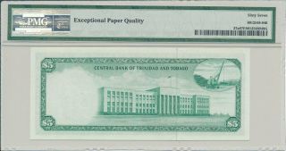 Central Bank Trinidad & Tobago $5 1964 rare PMG 67EPQ 2