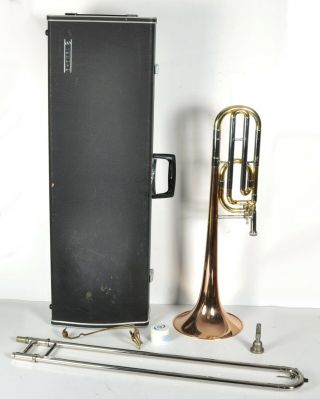 Vintage Yamaha Ysl - 643 F Trigger Trombone Tenor Bb/f W/ Case