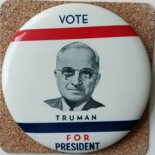 3.  5 " Rare Truman Campaign Pinback 1948