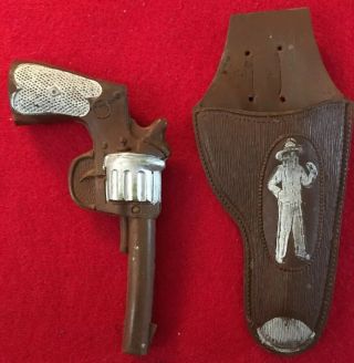 Vintage Toy Gun Rubber “occupied Japan” Holster And Pistols Cowboy