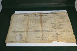 Antique United States Document Signed by President Martin Van Buren Twice 1840 4