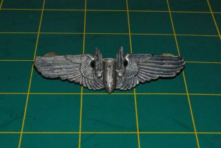 Ww2 Wwii Us Army Air Force Sterling 3 " Aerial Gunner Wings No Maker Mark 07 - 018