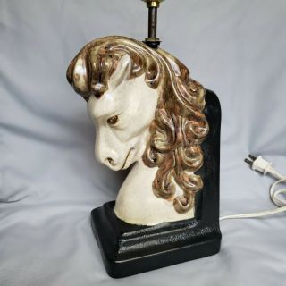 Vintage Horse Head Bookend Lamp 3