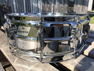 Rare Silver Badge Ludwig Vintage 70s Lm400 Supraphonic Snare Drum All