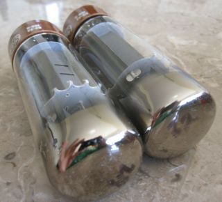 VINTAGE AMPEREX HOLLAND EL34/6CA7 TUBES D - GETTERS MAXI - MATCHER 2