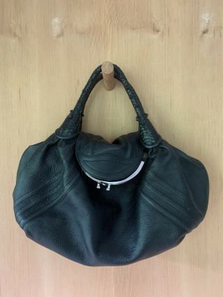 Vintage Vtg Fendi Spy Bag Black Leather Purse