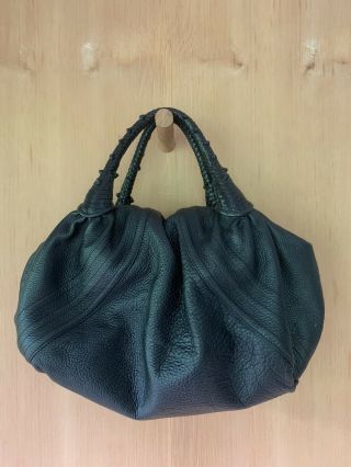 Vintage Vtg Fendi Spy Bag Black Leather Purse 2