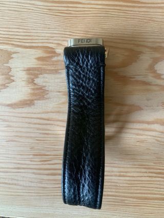 Vintage Vtg Fendi Spy Bag Black Leather Purse 8