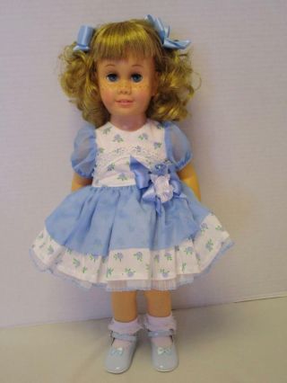 Mattel Chatty Cathy Blonde Blue Party Dress Talks
