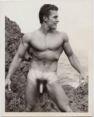 Vintage Male Nude,  Helmut Riedmeier At Beach,  Vintage Photo Muscle Gay