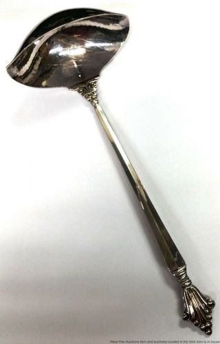 Georg Jensen Acanthus Antique Sterling Silver Solid Gravy Serving Ladle