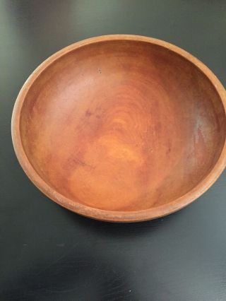Vintage Wooden Bowl 10 " X 3 1/2“
