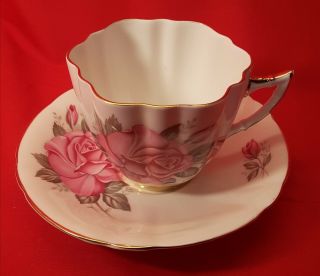 Royal Prince Bone China England Floral Gold Trim Tea Cup And Saucer