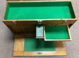 Vintage H Gerstner & Sons Model 052 Wood Machinist Tool Box / Chest / 11 Drawers 8