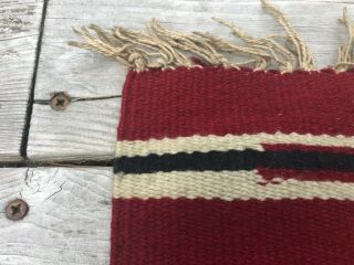 TWO SMALL ANTIQUE NATIVE AMERICAN SADDLE BLANKET RUGS 5