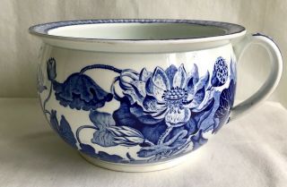 Antique Pottery Pearlware Blue Transfer Wedgwood “Waterlily” c1820 4