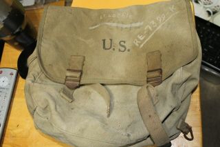 Us Army Wwii 1942 Musette Bag Canvas Langdon Tent And Awning Co.