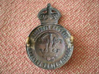 WW2 Princess Patricia ' s Canadian Light Infantry Cap Badge Bronzed (c) 2