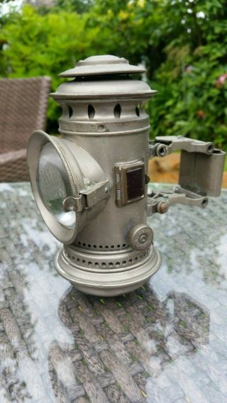 Rare Vintage/veteran Manhattan Brass Co.  York.  Bicycle Oil Lamp