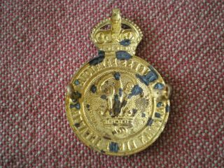 WW2 Princess Patricia ' s Canadian Light Infantry Cap Badge Brass (a) 2