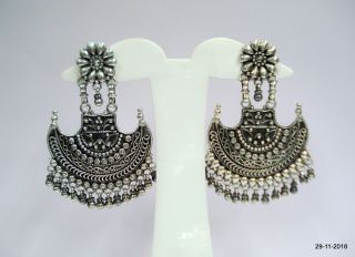 Vintage Earrings Sterling Silver Earrings Handmade Tribal Earrings Stud Earrings