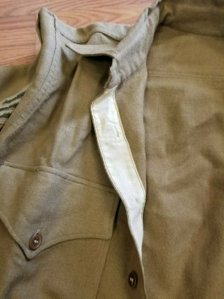 WW2 US Army GI Issue Light OD Wool Uniform Shirt Medium Size 3