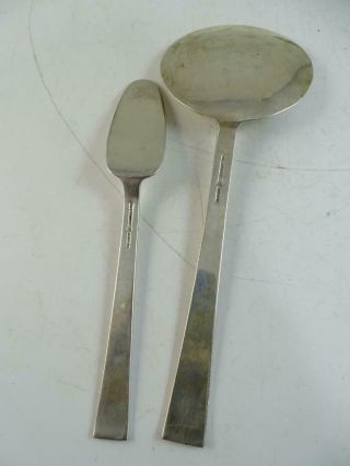 Vintage Sterling Silver International Continental Tomato Spoon Pate Knife Set x2 3