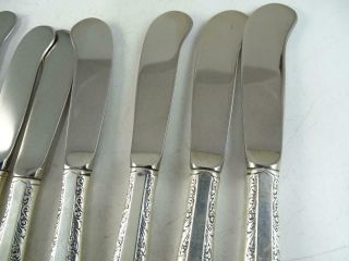Vintage Sterling Silver Towle Candlelight Butter Knife Set Stainless Steel x12 2