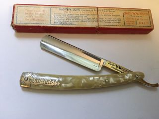 Vintage Near 11/16” Dubl Duck Goldedge Razor Shave Ready Solingen Germany