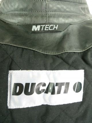 Vintage Ducati Meccanica Leather Motorcycle Jacket Womans Small M Tech 10