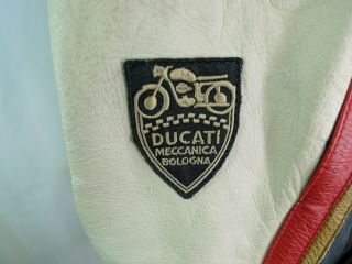 Vintage Ducati Meccanica Leather Motorcycle Jacket Womans Small M Tech 8