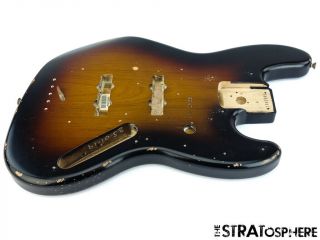 Vintage 60s Ri Road Worn Fender Jazz Bass Body Relic 3ts Sunburst