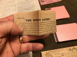 Scarce Early Antique Rare Mysto magic tricks and Card game C1890 ' s 8