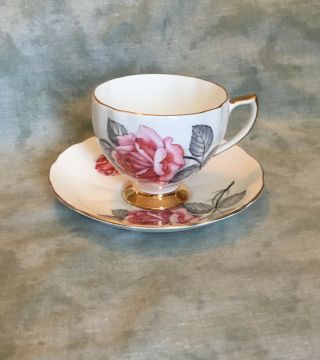 Vintage Royal Vale Bone China England - - Tea Cup & Saucer Floral Design