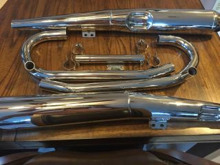 Vintage Bmw " Complete " Chrome Exhaust Package /6 - R100rt Mufflers,  Pipes Etc.