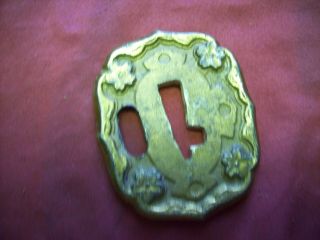 Ww2 Japanese Sword Dagger Knife Tsuba Parts