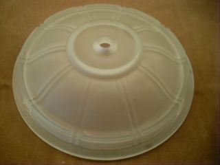 Antique Art Deco Frosted Glass Slip Shade Set of 5 plus Center Shade 6