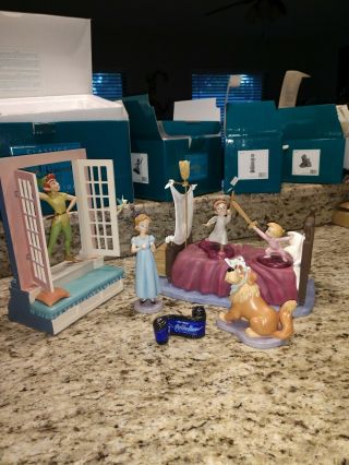 Wdcc Peter Pan Set Of 8,  Retired,  Rare & With 