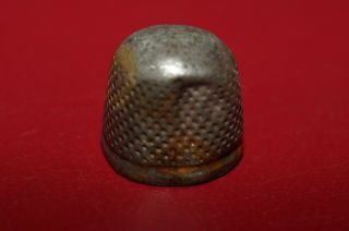Lovely Late Medieval? Solid Silver Beehive Thimble.  Tiny