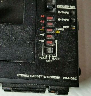 old vtg Sony Walkman Professional Stereo cassette recorder Player WM - D6C 2
